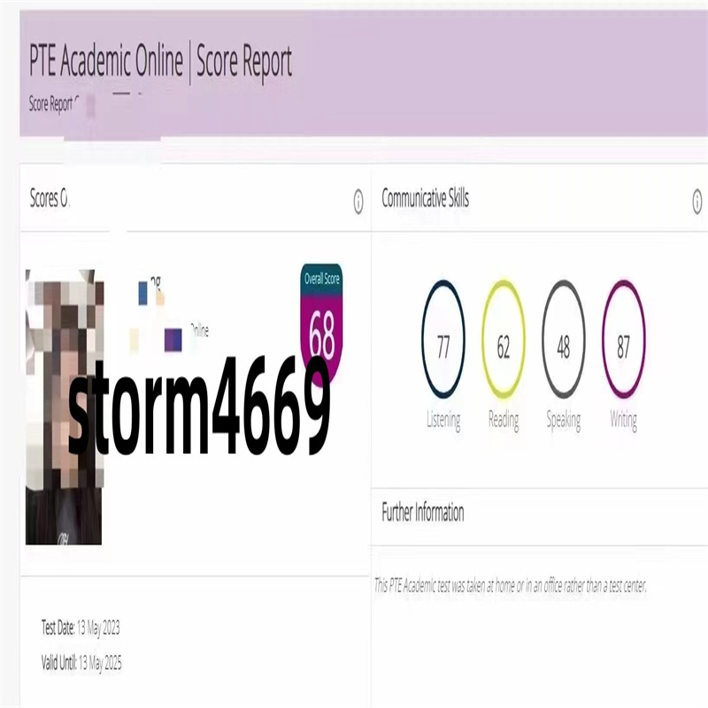 肇庆某同学pte online 保分保过 出68分