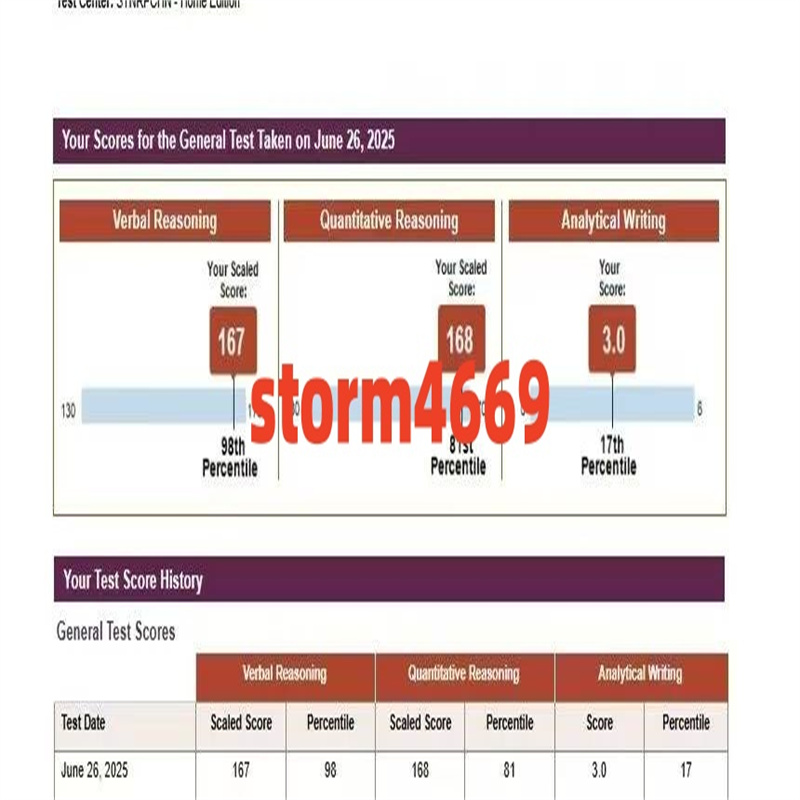 天津某同学GRE高分代考出335分
