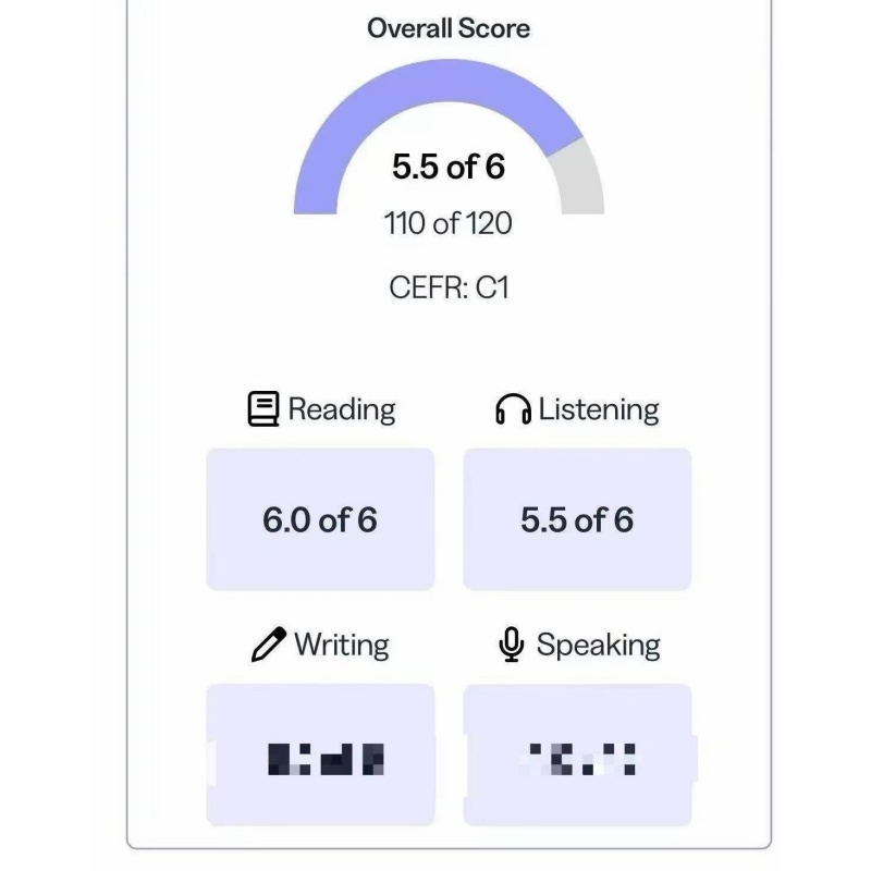 深圳某同学托福保分出5.5分